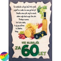 Leseni napis za 60 let - Grozdje Leseni napis za 60 let - Grozdje